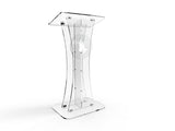 Plexiglass Acrylic Podium Clear Lectern Church Pulpit With Pray Hand decor 1803-311+12152