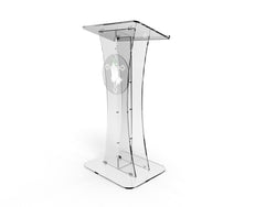 Plexiglass Acrylic Podium Clear Lectern Church Pulpit With Pray Hand decor 1803-311+12152