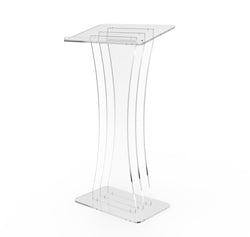 Podium Clear Ghost Acrylic Pulpit or Lectern   1803 3 SHIP FULLY ASSEMBLED