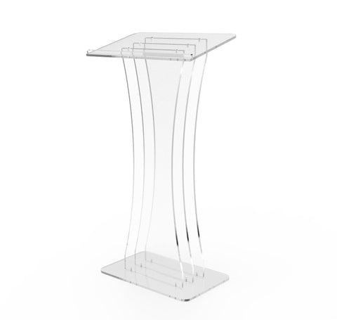 Podium Clear Ghost Acrylic Lectern or Pulpit - 1803-3 Easy Assembly Required