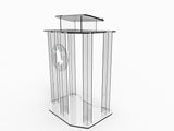 Large Acrylic Podium Deluxe Plexiglass Pulpit Clear Pulpit 1803 4+12152