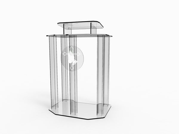 Large Acrylic Podium Deluxe Plexiglass Pulpit Clear Pulpit 1803 4+12152