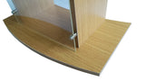 Wood Podium with Clear Front Panel, 46.5" tall Lectern, Church Pulpit 1803-5-OAK