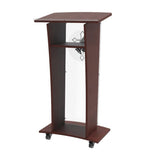 Wood Podium with Frost Acrylic Front Panel, 48" tall Pulpit Lectern With Pray