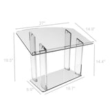 Podium,Tablemount Clear Ghost Acrylic 27"x 13.7" x 19.5" 1803-6 Easy Assembly Required