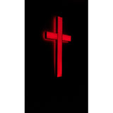 Premium Metal & Acrylic Cross LED Lighted Cross, Christian Lighted Church Sign, Perfect for Indoors & Outdoors 18101-RED