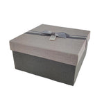 Gift Boxes with Ribbon, a Nested Set of 3 (Grey) Ready for Gift Giving 18132