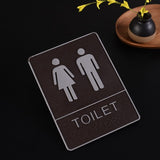 6X8" Unisex Toilet Door Sign Restroom Male & Female Braille Double Sided Tape 18141-TOILET