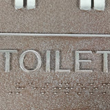 6X8" Unisex Toilet Door Sign Restroom Male & Female Braille Double Sided Tape 18141-TOILET