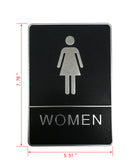 5.51" L x 7.87" W  Men's Restroom Signs 18141 WOMEN