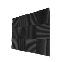 12PK Acoustic Panels Studio Foam Wedges 12 x 12 x 1" Soundproofing Foam Acoustical Treatments Foam 18151