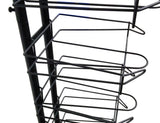 FixtureDisplays 12-Tier Hat Display Rack 12.5" wide x 75" high x 14.5" deep 18165-BLACK