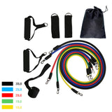 Resistance Band Set with Door Anchor, Ankle Strap, Exercise Chart, and Carrying Bag 18190
