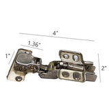 4PK Clip On Half Overlay Furniture Door Hinges Concealed 18215-4PK