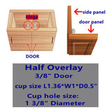 4PK Clip On Half Overlay Furniture Door Hinges Concealed 18215-4PK