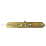 2PK 4.7" x 0.83" Boat Strap Hinges Deck Cabinet Marine Electroplate Zinc Finish