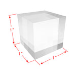 4PK 1x1x1" Acrylic Riser Paper Weight Clear Acrylic Cube Riser Solid Block