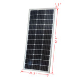 21X48X1.2" 100 Watts 12 Volts Monocrystalline Solar Panel 18339