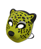 Cheetah PVC Mask Costume Accessory Child Kids Adult Jungle Animal Holloween