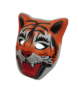 Tiger PVC Mask Costume Accessory Child Kids Adult Jungle Animal Holloween