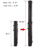 3.5" Diameter Document Poster Tube, Telescoping Document Resistant Tube Mailer, Black Plastic Storage