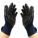 Pet Grooming Gloves, Enhanced Five Finger Design, Great for Cats, Dogs & Horses, Long & Short Fur