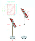 11x17 17x11 Sign Holder Stand Poster Stand Adjustable Height Literature Stand 18479