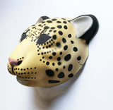 Used Cheetah PVC Mask Costume Accessory Child KidsAdult Jungle Animal Holloween 18502