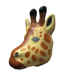 Used Giraffe PVC Mask Costume Accessory Child KidsAdult Jungle Animal Holloween 18512