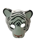 Used White Tiger PVC Mask Costume Accessory Child KidsAdult Animal Holloween 18513