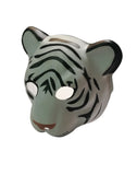 Used White Tiger PVC Mask Costume Accessory Child KidsAdult Animal Holloween 18513