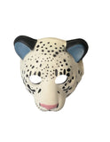 Used Leopard PVC Mask Costume Accessory Child KidsAdult Jungle Animal Holloween 18515
