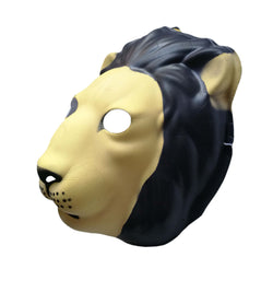 Used Lion PVC Mask Costume Accessory Child KidsAdult Jungle Animal Holloween 18516