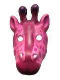 Used Pink Giraffe PVC Mask Costume Accessory Child KidsAdult Animal Holloween 18518