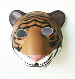 Used Tiger PVC Mask Costume Accessory Child KidsAdult Jungle Animal Holloween 18520