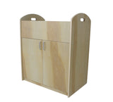 Children Infant Changing Table with Pad, Wooden Changing Table, Natural, Optiona Install Castors 18541