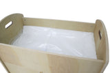 Children Infant Changing Table with Pad, Wooden Changing Table, Natural, Optiona Install Castors 18541