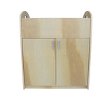 Children Infant Changing Table with Pad, Wooden Changing Table, Natural, Optiona Install Castors 18541