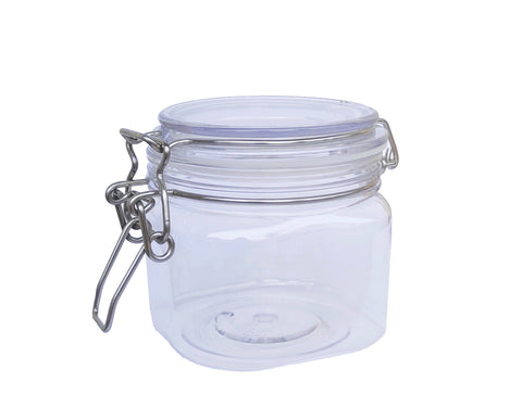 Wire Clasp PET Jar 400 ml Spice Jar Seal Paint Oil Storage Jar Container Lock