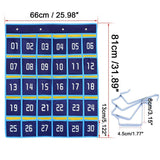 30-Pocket Numbered Classroom Pocket Chart for Cell Phones and Calculator Holder Hanging Wall Door