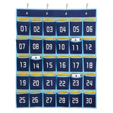 30-Pocket Numbered Classroom Pocket Chart for Cell Phones and Calculator Holder Hanging Wall Door