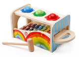 Pound & Tap Bench with Slide Out Xylophone Wooden Musical Pounding Toy