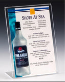5 x 7 Acrylic Sign Holder with Slant Back Design - Clear 19005