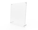 Acrylic picture frame 8 x 10" with Standoff Hardware Photo Holder 19009