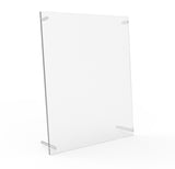 Acrylic picture frame 8.5 x 11" with Standoff Hardware Photo Holder 19010