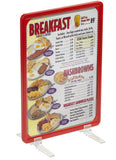 8.5 x 11 Sign Holder for Tabletops, T-style, Top Insert - 3 Color Options 19032