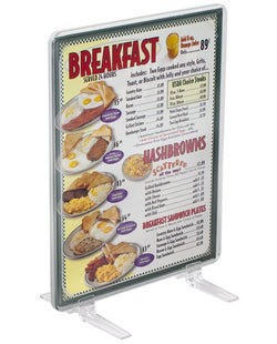 8.5 x 11 Sign Holder for Tabletops, T-style, Top Insert - 3 Color Options 19032