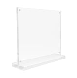 6" x 4"Inside Magnet Dims Acrylic Sign Holder with Magnets, Horizontal, T style   Clear 19035