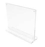 6" x 4"Inside Magnet Dims Acrylic Sign Holder with Magnets, Horizontal, T style   Clear 19035