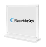 6" x 4"Inside Magnet Dims Acrylic Sign Holder with Magnets, Horizontal, T style   Clear 19035